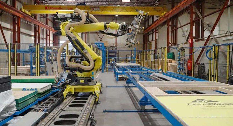 Modular factory floor with robotic framing — Offsite Pro Institute
